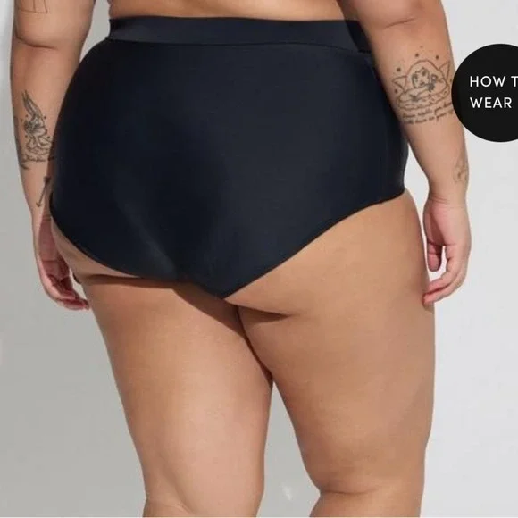New! Torrid sz 3 Ultra High-Rise Swim Bathing Suit Bottom with Pockets 3X